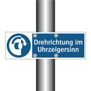 Drehrichtung im Uhrzeigersinn