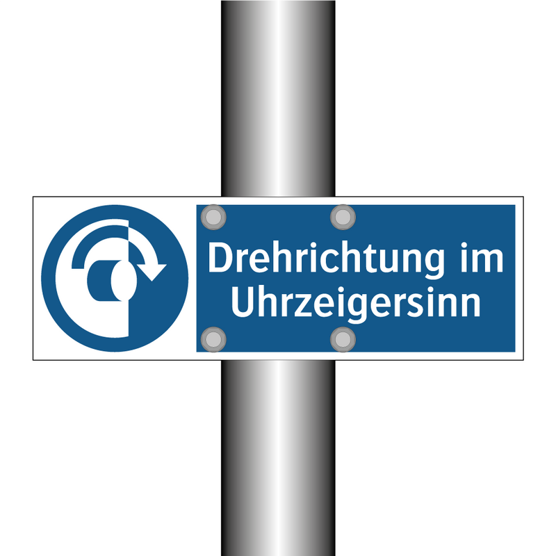 Drehrichtung im Uhrzeigersinn