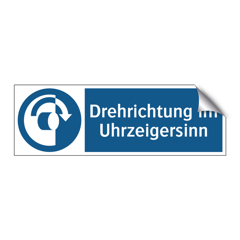 Drehrichtung im Uhrzeigersinn