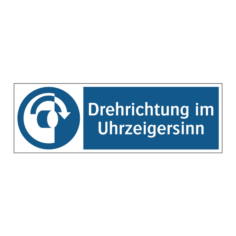Drehrichtung im Uhrzeigersinn