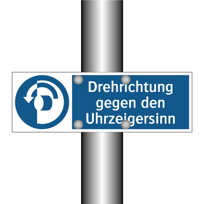 Drehrichtung gegen den Uhrzeigersinn