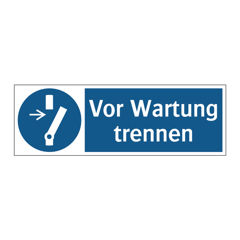 Vor Wartung trennen