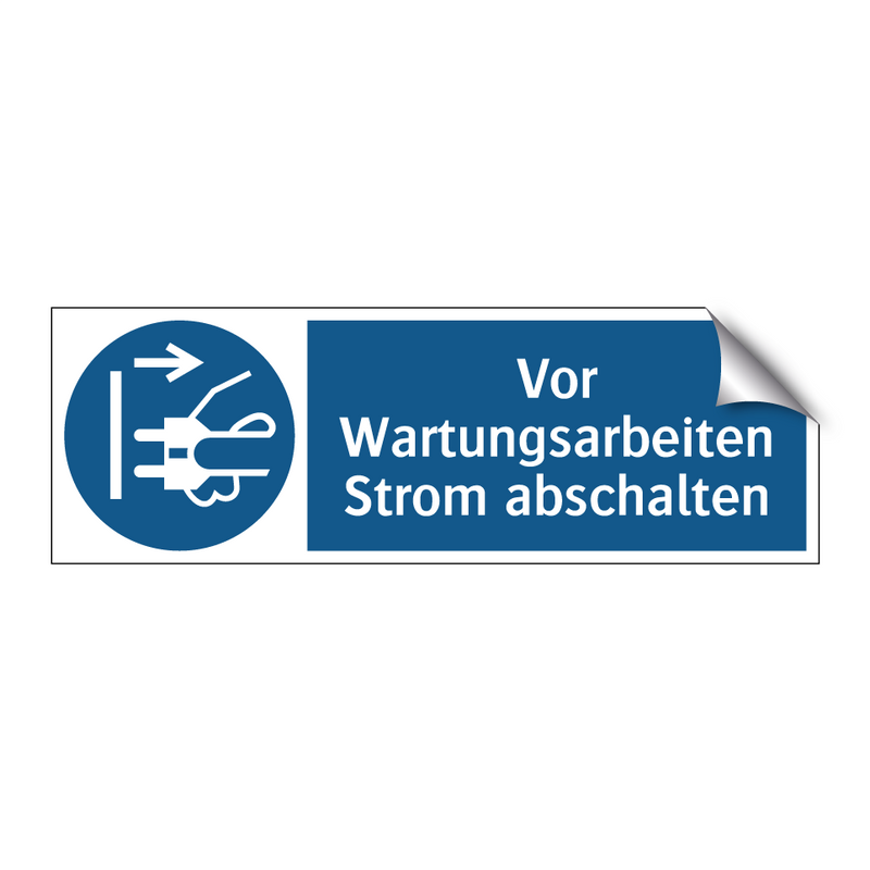 Vor Wartungsarbeiten Strom abschalten