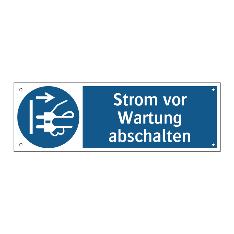 Strom vor Wartung abschalten