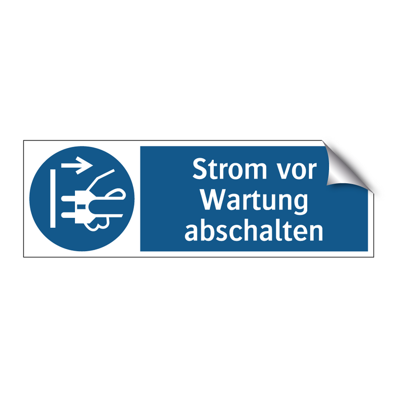Strom vor Wartung abschalten