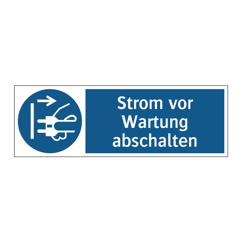 Strom vor Wartung abschalten