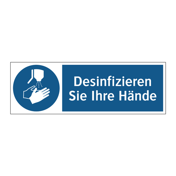 Desinfizieren Sie Ihre Hände