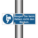 Beugen Sie beim Heben nicht den Rücken.