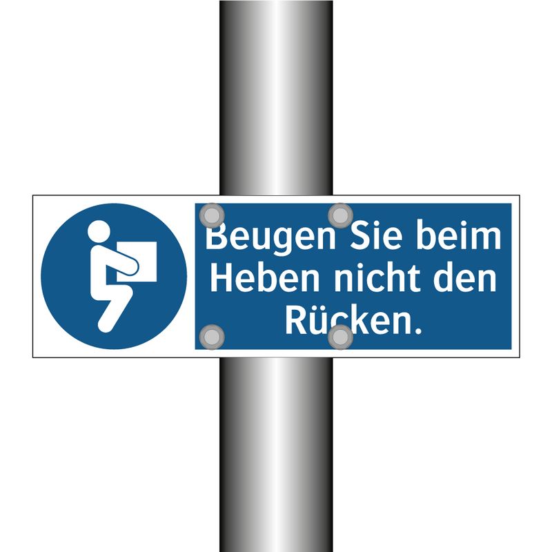 Beugen Sie beim Heben nicht den Rücken.
