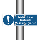 Nicht in die laufende Maschine greifen