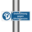 Drehrichtung gegen Uhrzeigersinn