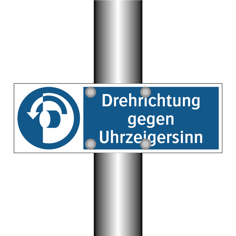 Drehrichtung gegen Uhrzeigersinn