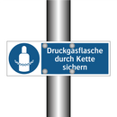 Druckgasflasche durch Kette sichern