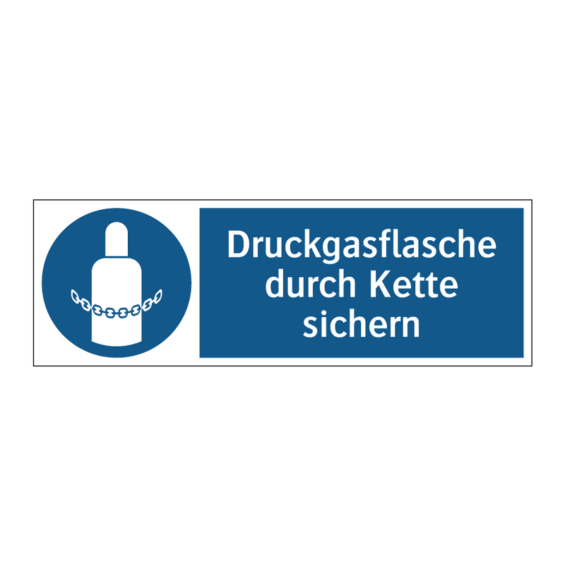 Druckgasflasche durch Kette sichern