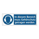 In diesem Bereich muss Gehörschutz getragen werden.