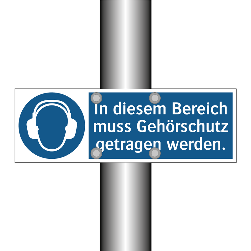 In diesem Bereich muss Gehörschutz getragen werden.