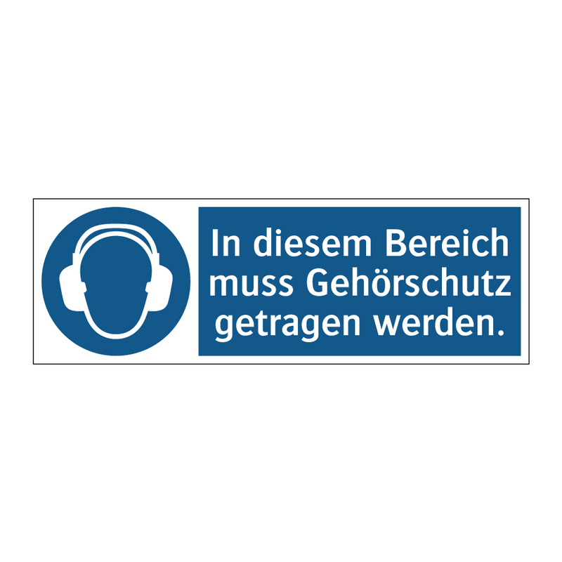 In diesem Bereich muss Gehörschutz getragen werden.