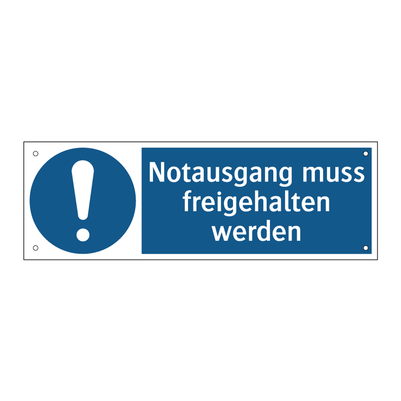 Notausgang muss freigehalten werden