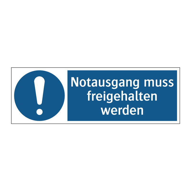 Notausgang muss freigehalten werden