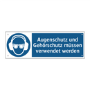 Augenschutz und Gehörschutz müssen verwendet werden