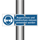 Augenschutz und Gehörschutz müssen verwendet werden