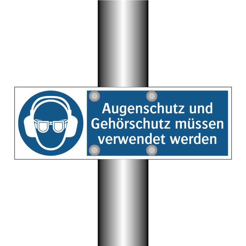 Augenschutz und Gehörschutz müssen verwendet werden