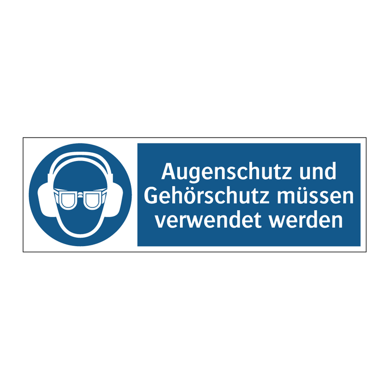 Augenschutz und Gehörschutz müssen verwendet werden