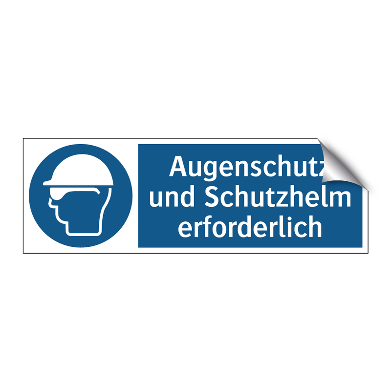 Augenschutz und Schutzhelm erforderlich