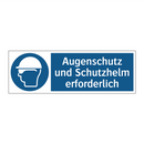 Augenschutz und Schutzhelm erforderlich