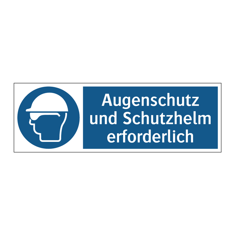 Augenschutz und Schutzhelm erforderlich