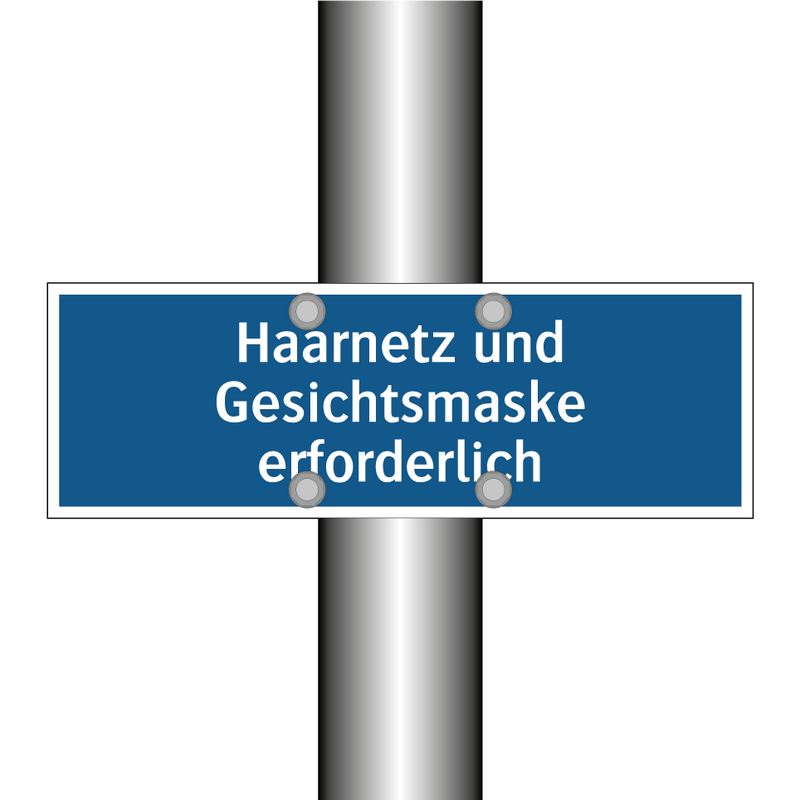 Haarnetz und Gesichtsmaske erforderlich