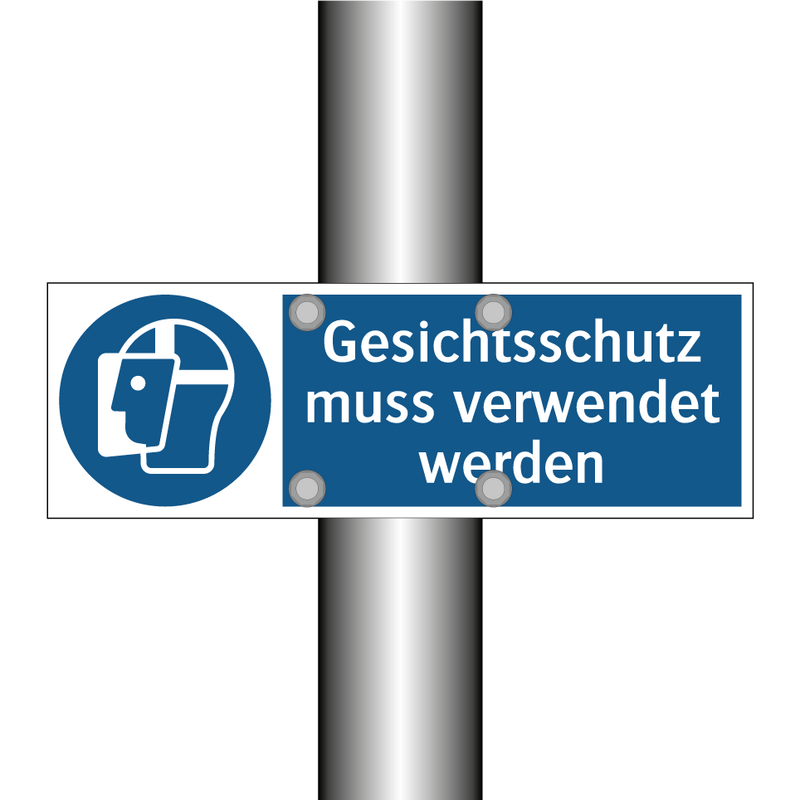 Gesichtsschutz muss verwendet werden