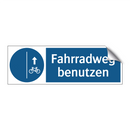 Fahrradweg benutzen