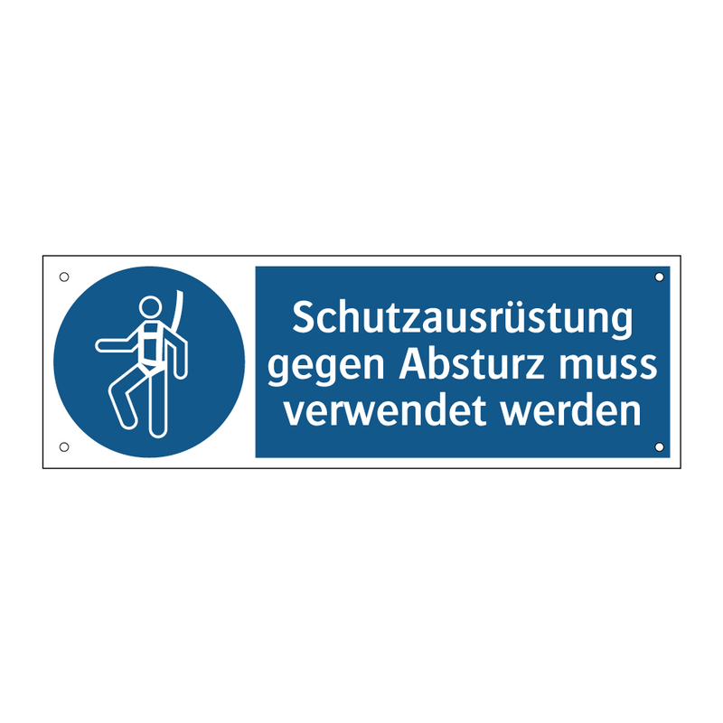 Schutzausrüstung gegen Absturz muss verwendet werden
