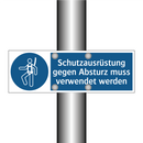 Schutzausrüstung gegen Absturz muss verwendet werden
