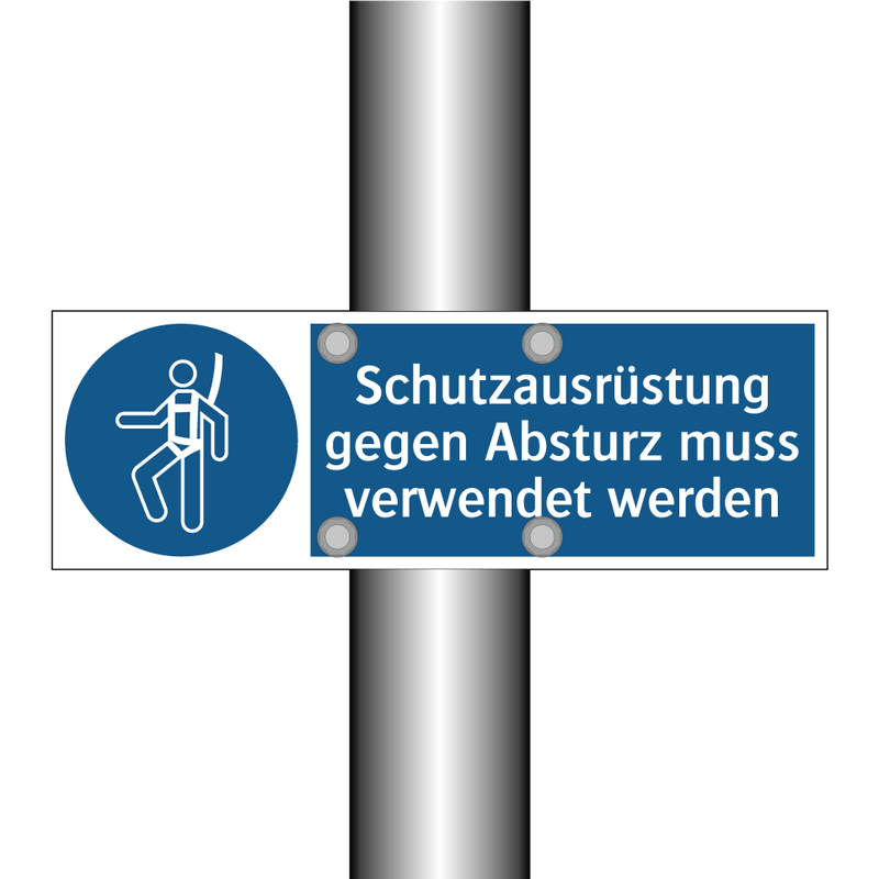 Schutzausrüstung gegen Absturz muss verwendet werden