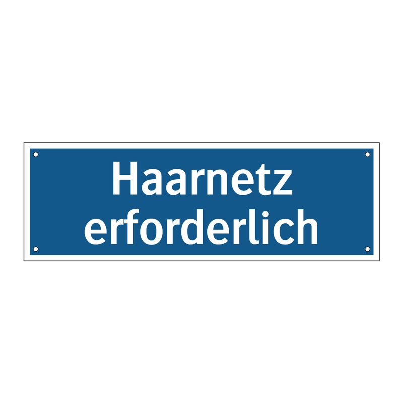 Haarnetz erforderlich