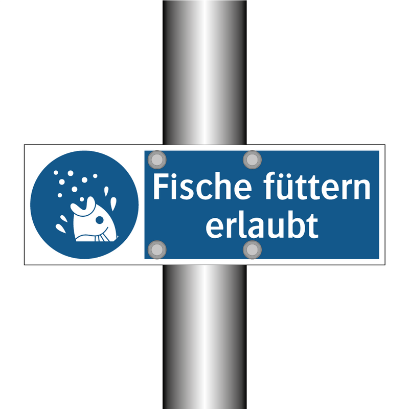 Fische füttern erlaubt
