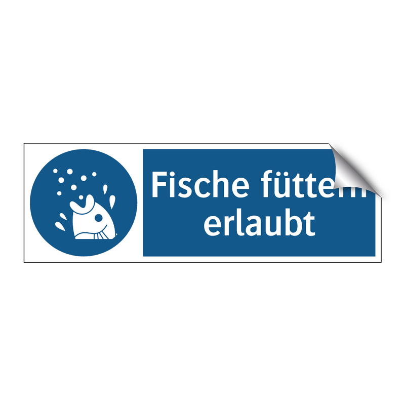 Fische füttern erlaubt