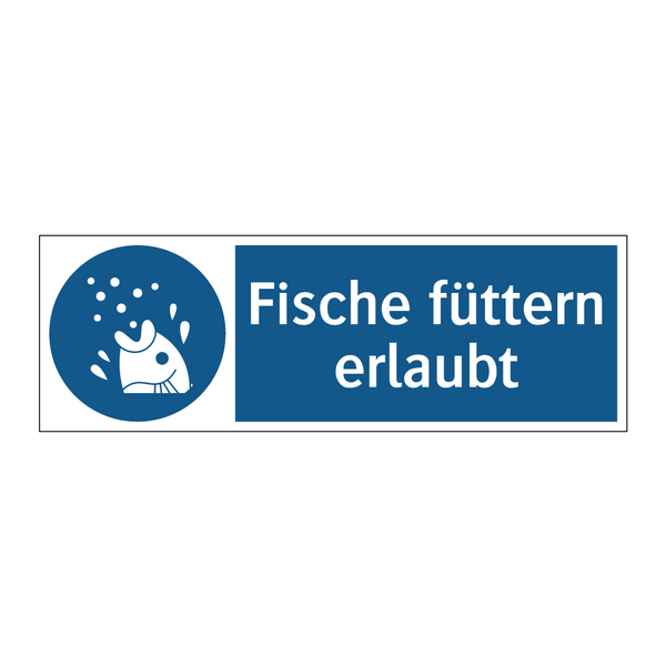 Fische füttern erlaubt