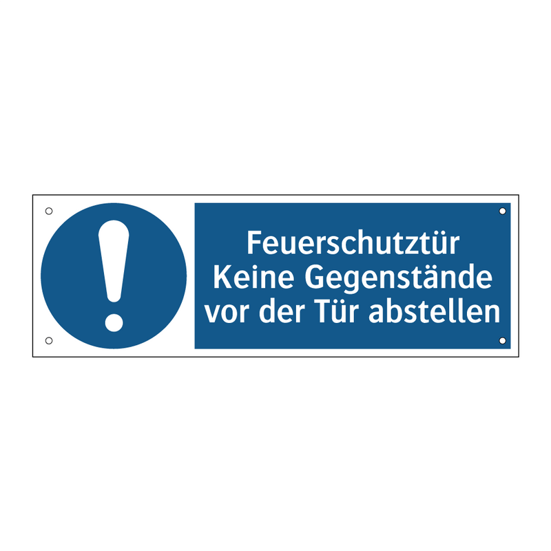 Feuerschutztür Keine Gegenstände vor der Tür abstellen