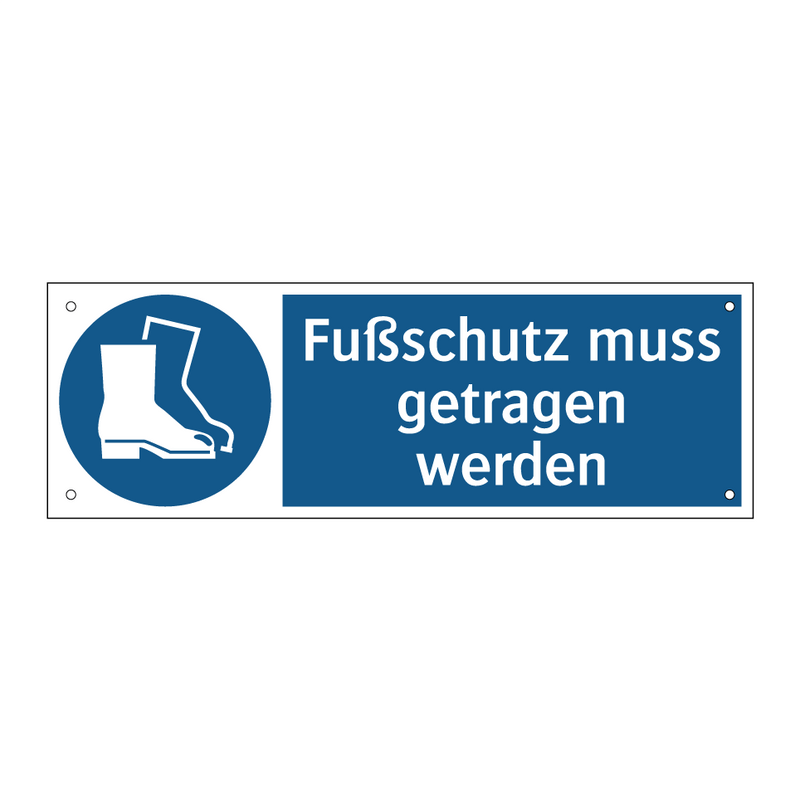 Fußschutz muss getragen werden