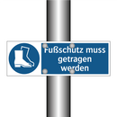 Fußschutz muss getragen werden