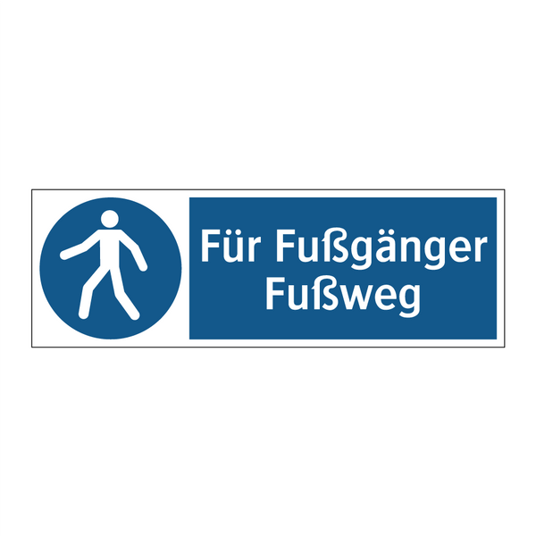 Für Fußgänger Fußweg