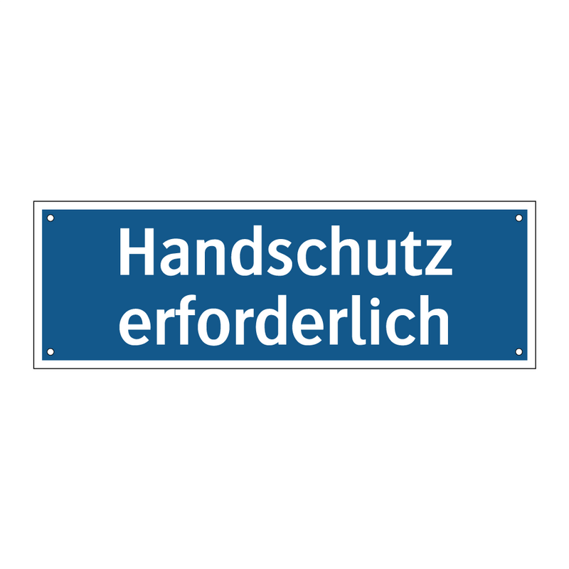 Handschutz erforderlich