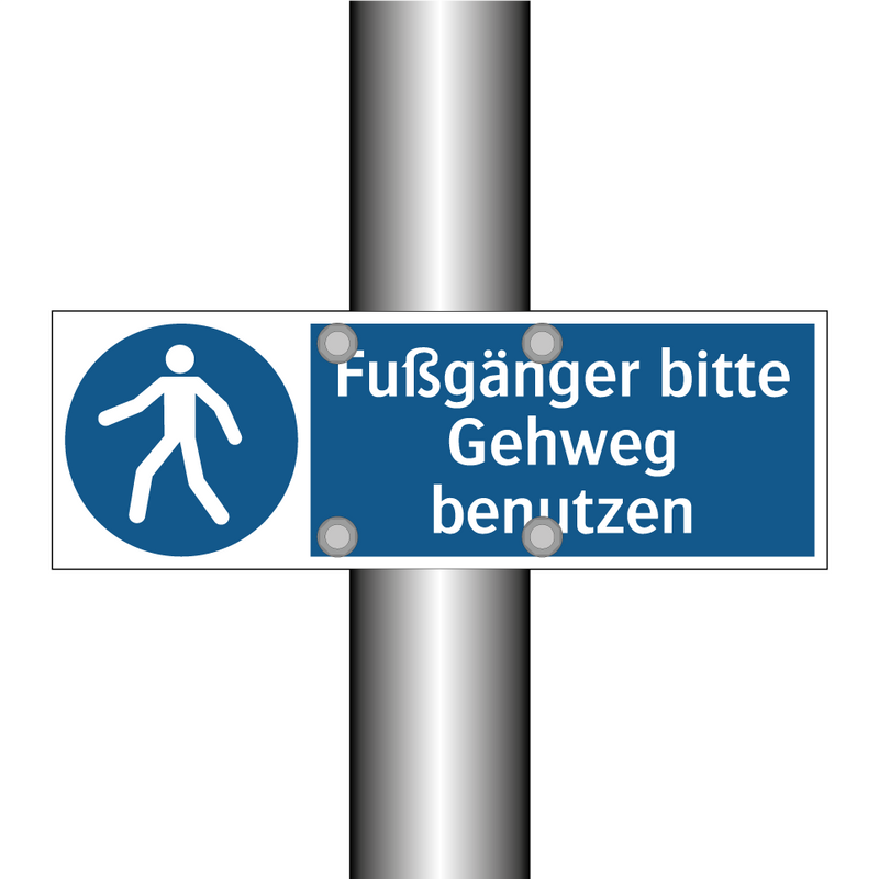 Fußgänger bitte Gehweg benutzen