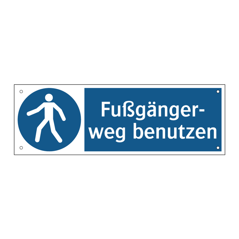 Fußgänger- weg benutzen