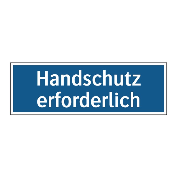 Handschutz erforderlich