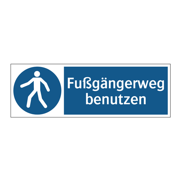 Fußgängerweg benutzen