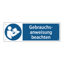 Gebrauchs- anweisung beachten